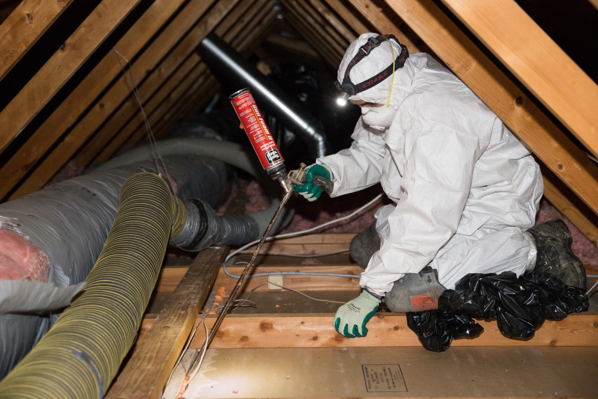 Crawl Pros professional performing and attic duct sealing and insulation